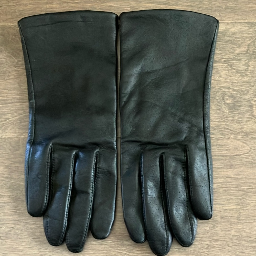 Women’s Touchpoint Black Leather Gloves size XL